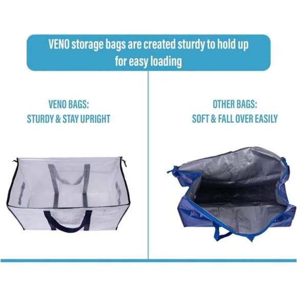 8 Pack Moving Bags, Moving Supplies, Moving Boxes, College Packing Storage Boxes - Picture 3 of 7